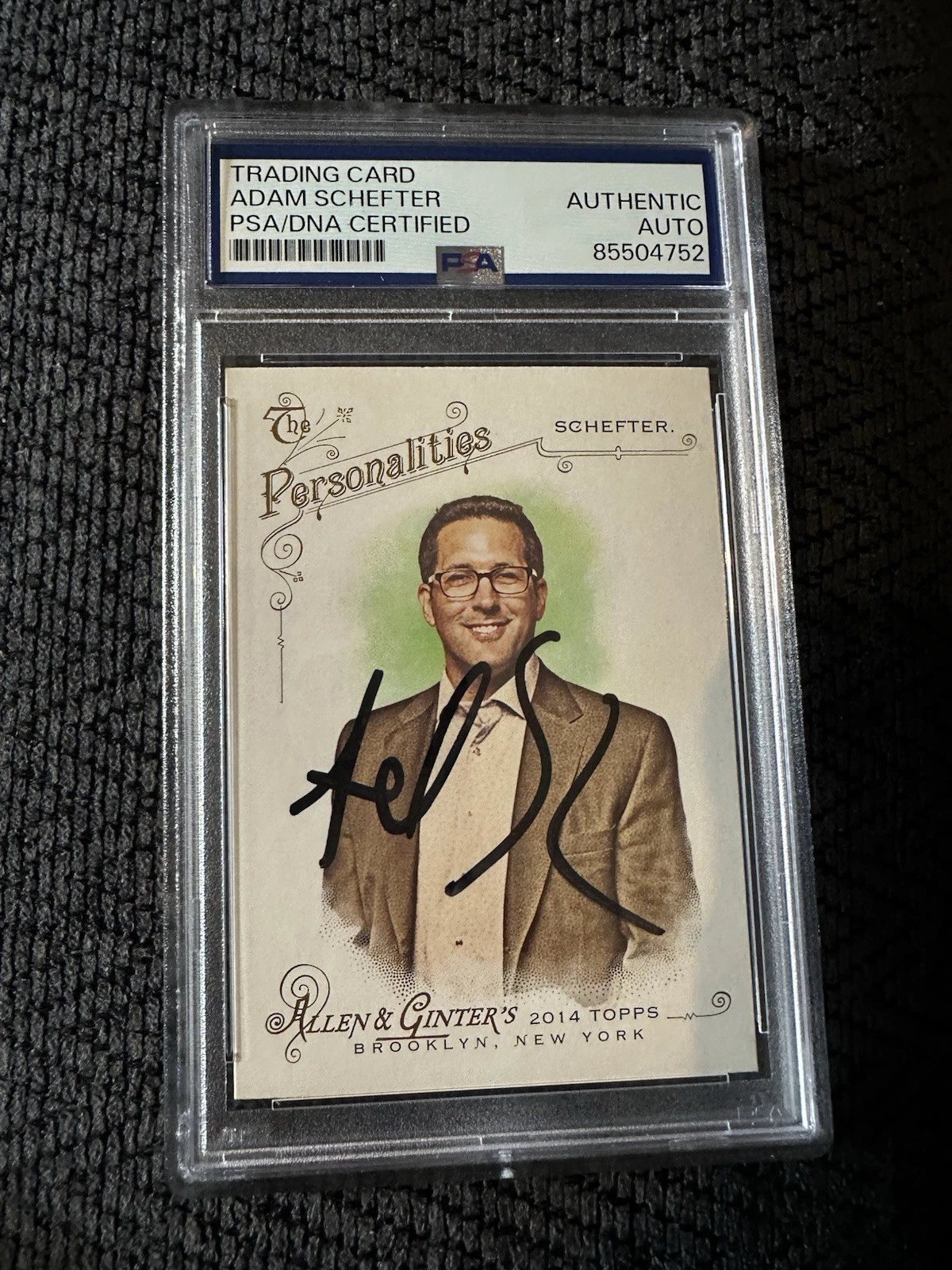 Adam Schefter Signed 2014 Allen & Ginter #118 Card PSA /DNA Slab COA