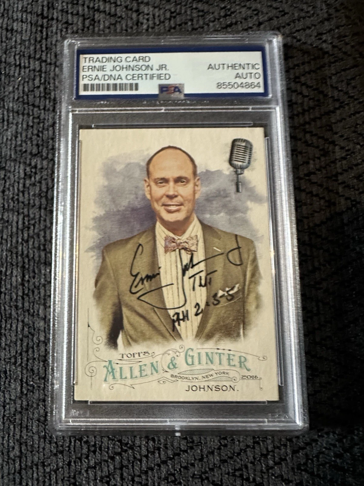 Ernie Johnson Signed 2016 Allen & Ginter #203 Card PSA /DNA Slab COA