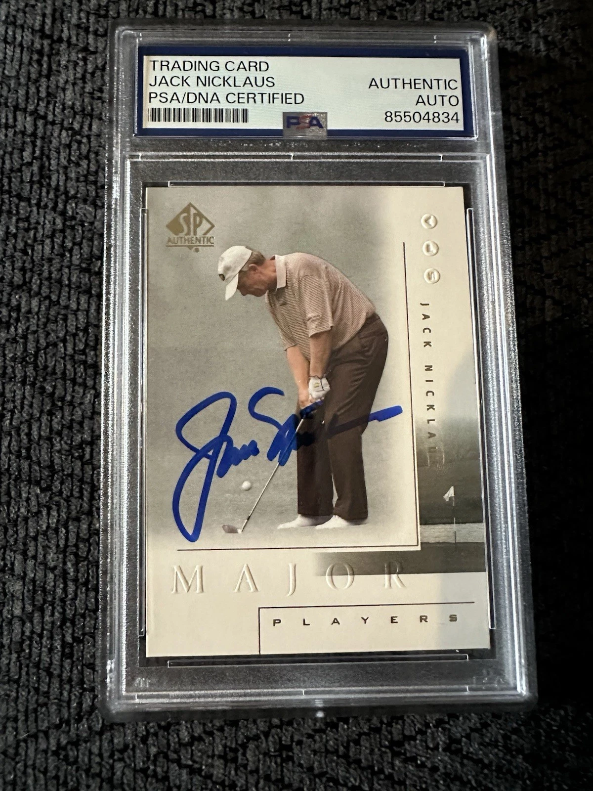 Jack Nicklaus Signed 2001 SPA Golf Card #117 PSA /DNA Slab COA Autographed