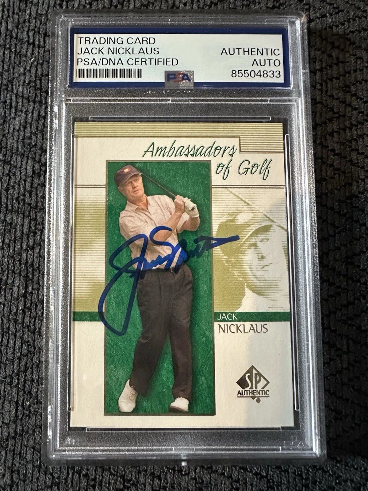 Jack Nicklaus Signed 2001 SPA Golf Card #131 PSA /DNA Slab COA Autographed