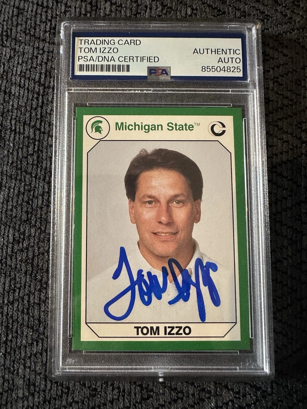 Tom Izzo Signed 1990 MSU Collegiate Collection #18 Card PSA /DNA RC Rookie