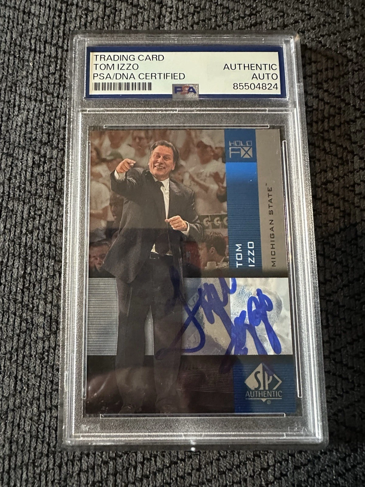 Tom Izzo Signed 2010 SPA Basketball #F/x 42 Card PSA /DNA
