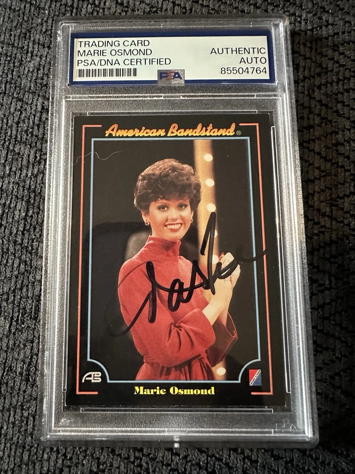Marie Osmond Signed 1993 American Bandstand #72 Card PSA /DNA Slab COA Mr Vegas