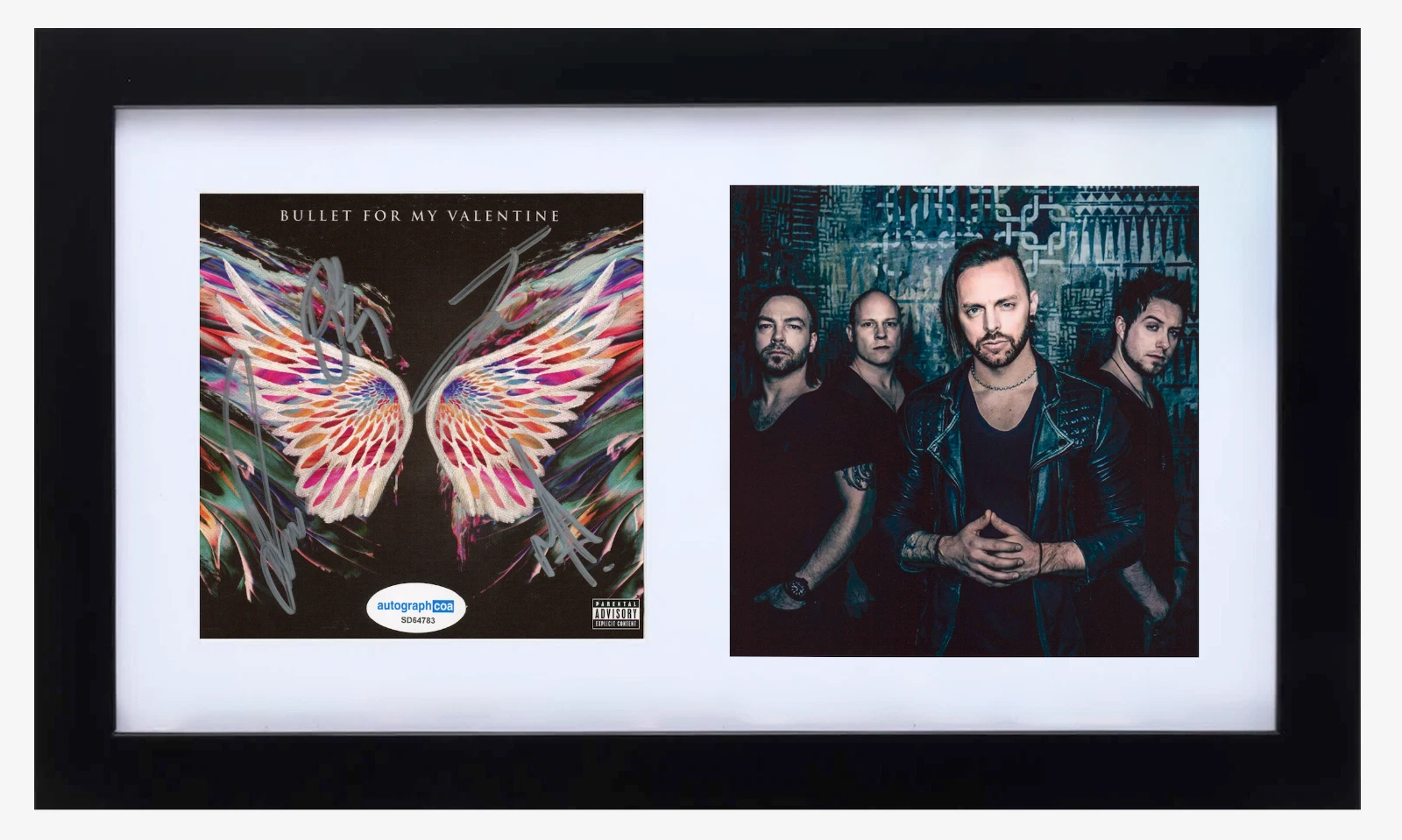 Bullet for My Valentine Signed Autograph Gravity CD Cover Framed Full Band ACOA