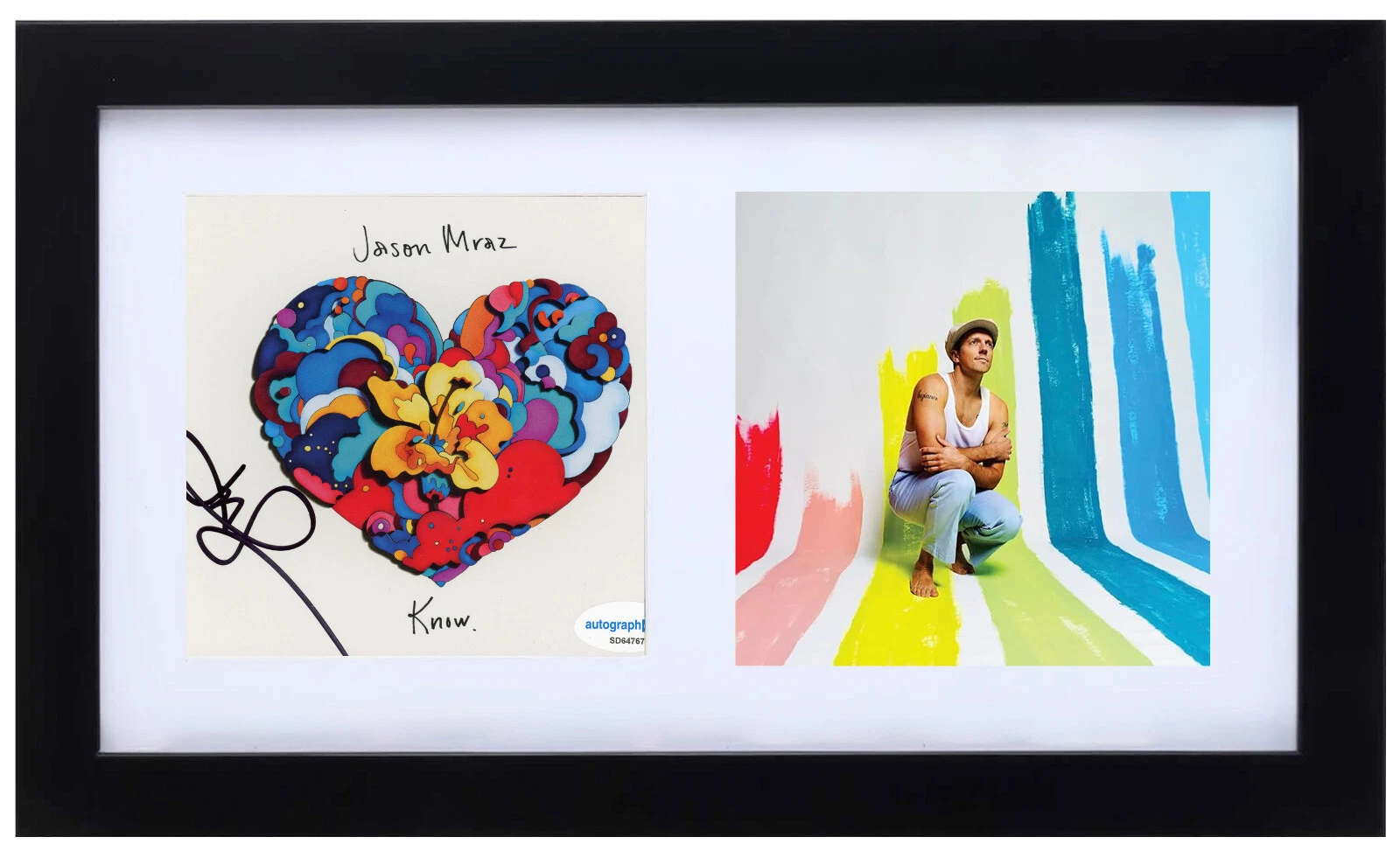 Jason Mraz Signed Autograph 'Know' CD Cover Framed Matted Display Singer ACOA