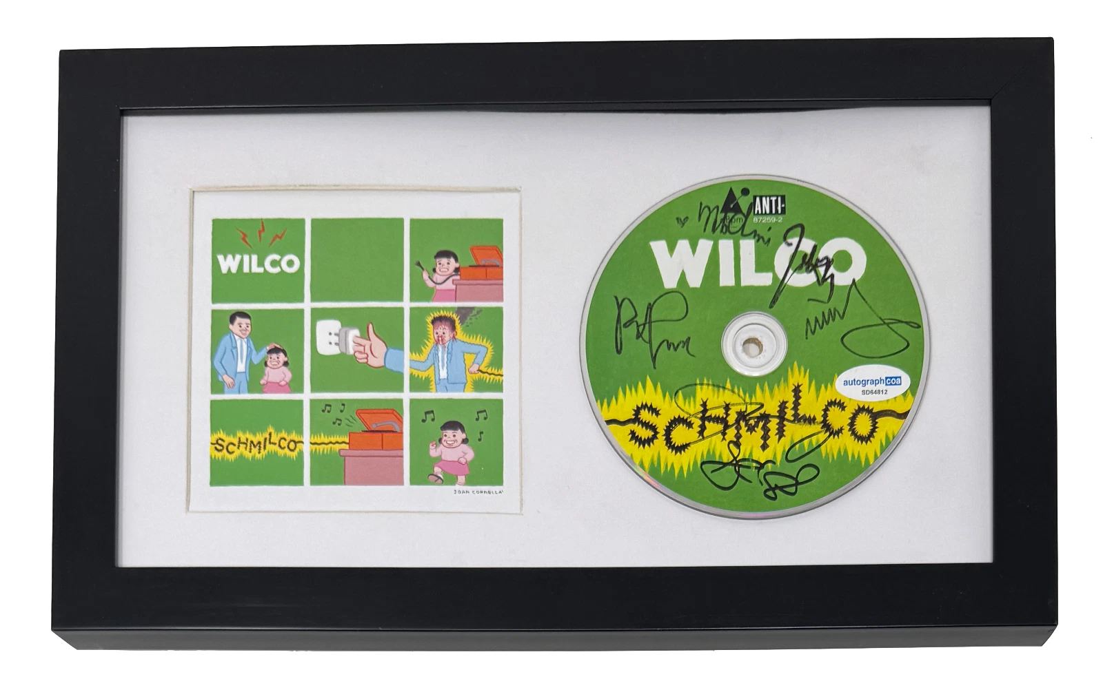 Wilco Full Band Signed Autograph Schmilco Framed CD Display Jeff Tweedy x6 ACOA