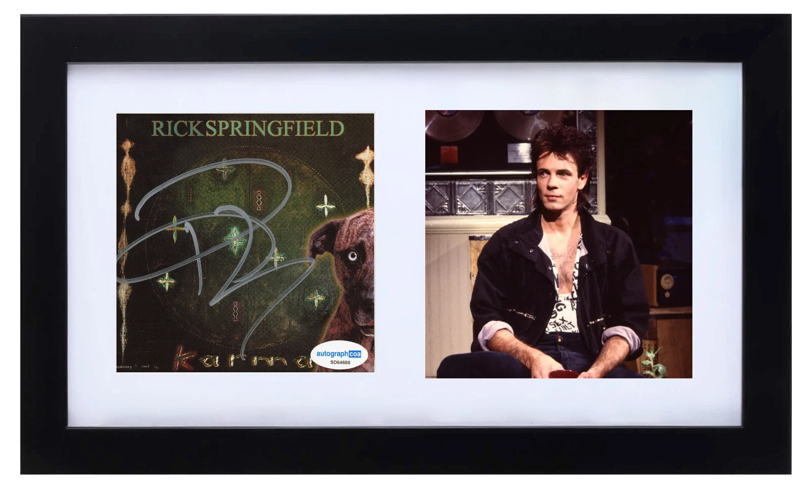 Rick Springfield Signed Autograph Karma Framed CD Cover Display ACOA COA