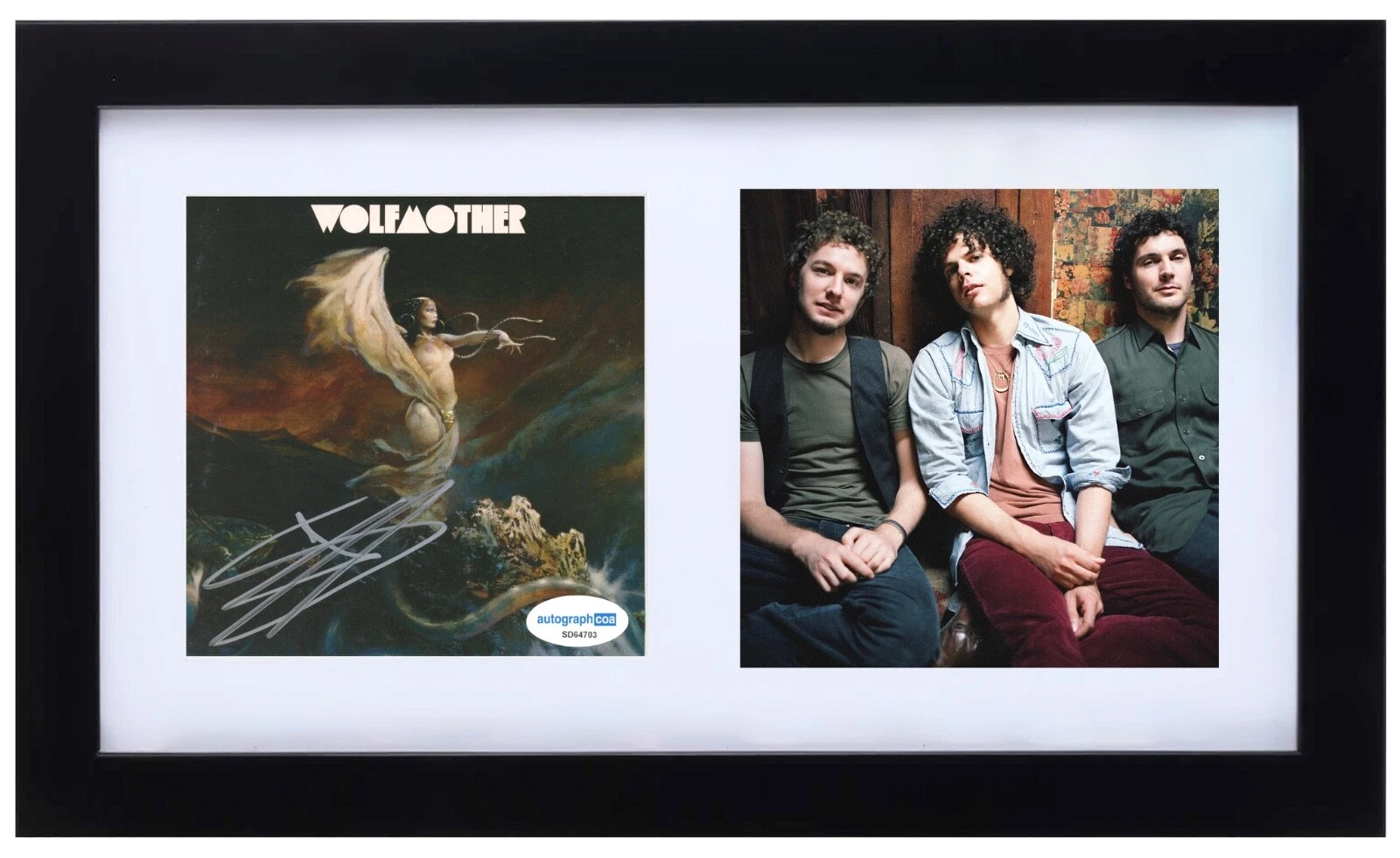 Wolfmother Andrew Stockdale Signed Autograph Self Titled Framed CD Cover ACOA