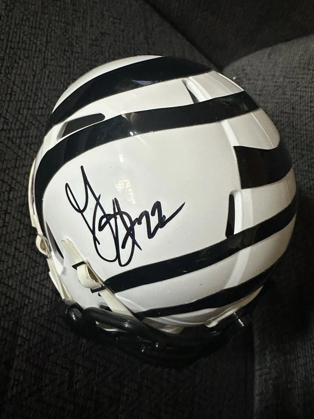 Geno Stone Signed Cincinnati Bengals Mini Helmet Autographed