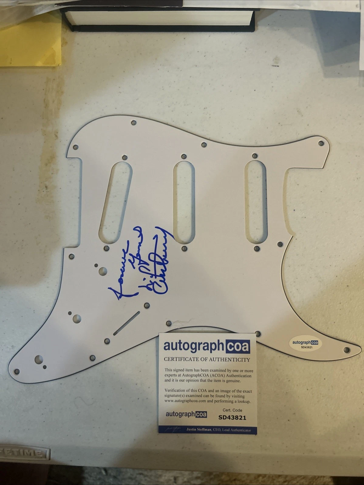 LITTLE ANTHONY SIGNED AUTOGRAPH STRAT GUITAR PICKGUARD ACOA IMPERIALS LEGEND