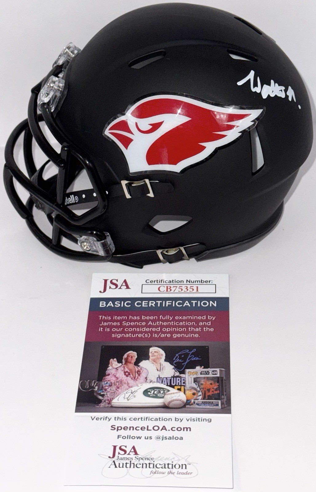 WALTER NOLEN SIGNED AUTOGRAPHED ARIZONA CARDINALS MINI HELMET JSA COA COLLECTIBLE MEMORABILIA