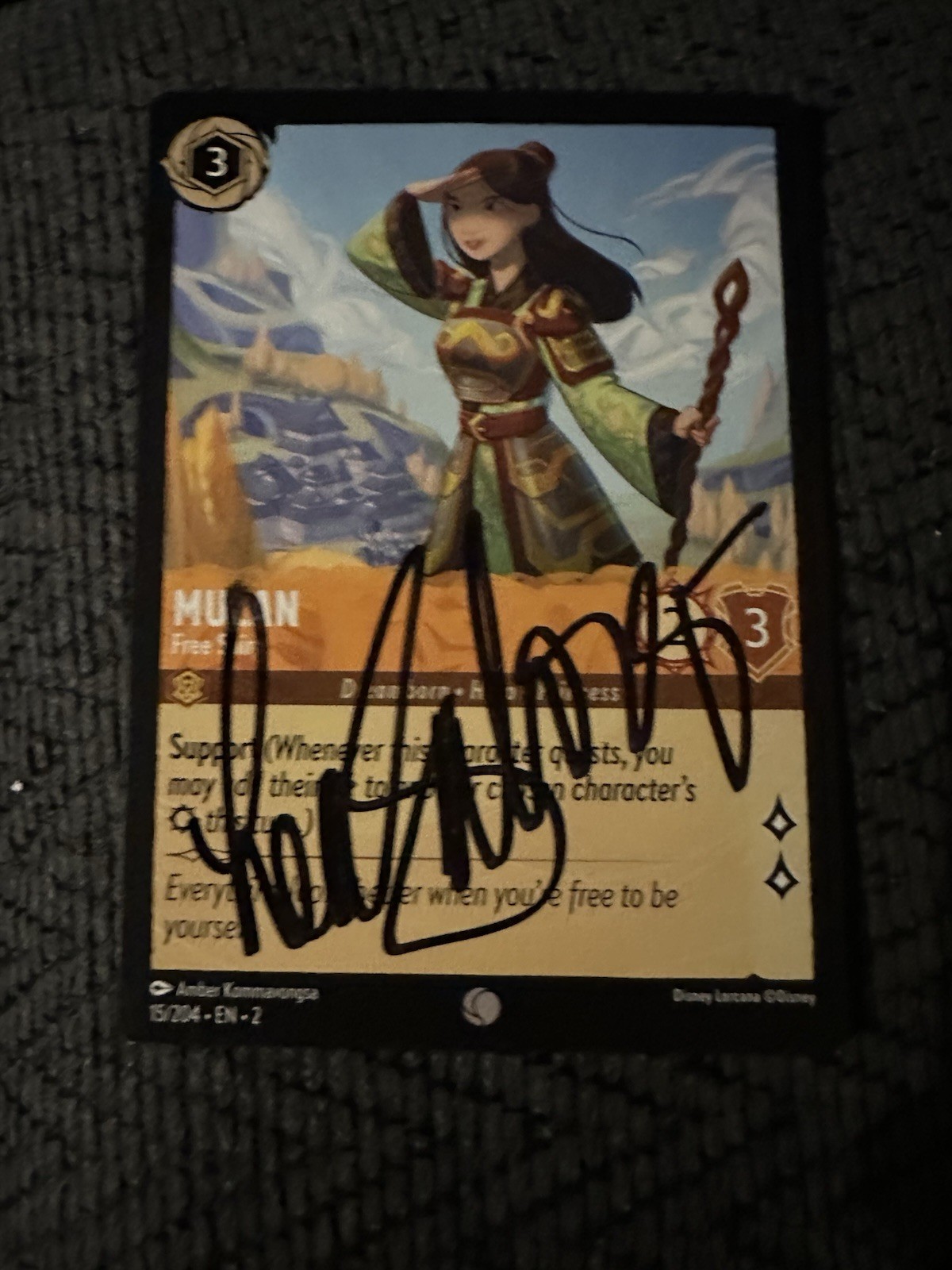Lea Salonga Signed Trading Card Disney Mulan Autographed Princess