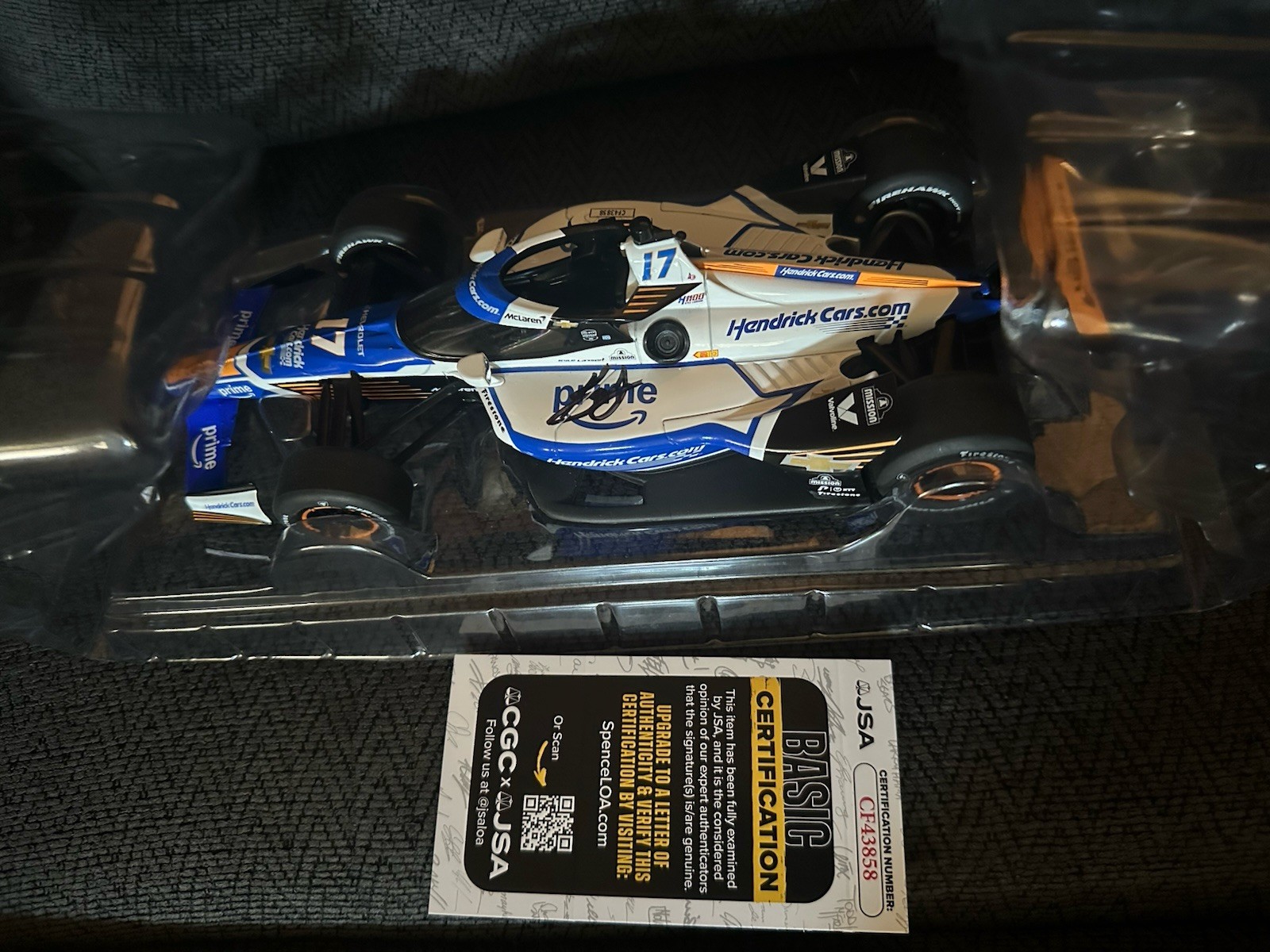 Kyle Larson Signed 1:18 Scale 2025 Indy 500 Diecast JSA Authentication COA H1100
