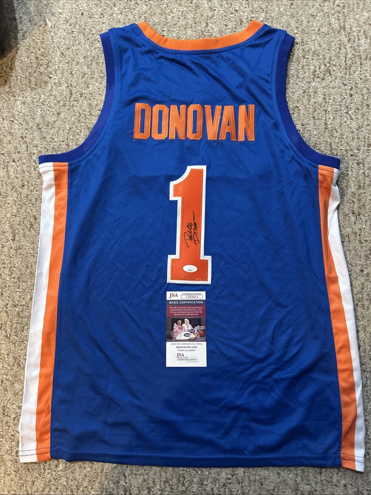 FLORIDA GATORS- BILLY DONOVAN SIGNED AUTOGRAPH JERSEY JSA COA HOF COACH CHAMPION