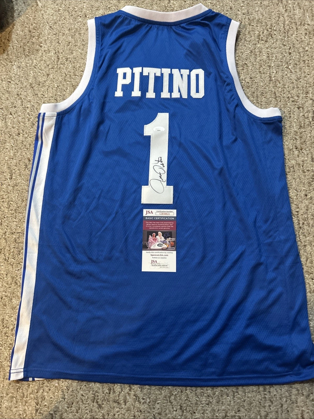 KENTUCKY WILDCATS- RICK PITINO SIGNED AUTOGRAPH JERSEY JSA COA 96 CHAMPIONS