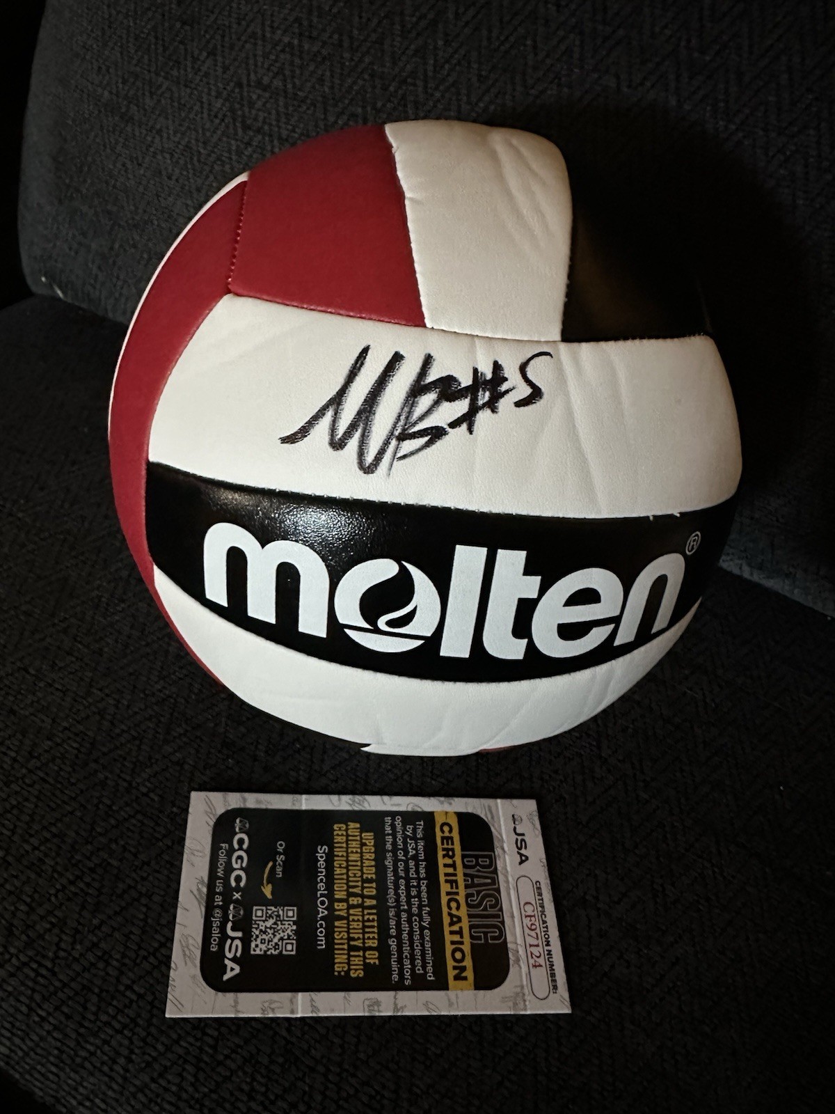 Merritt Beason Signed Volleyball JSA COA Authentication Nebraska Cornhuskers