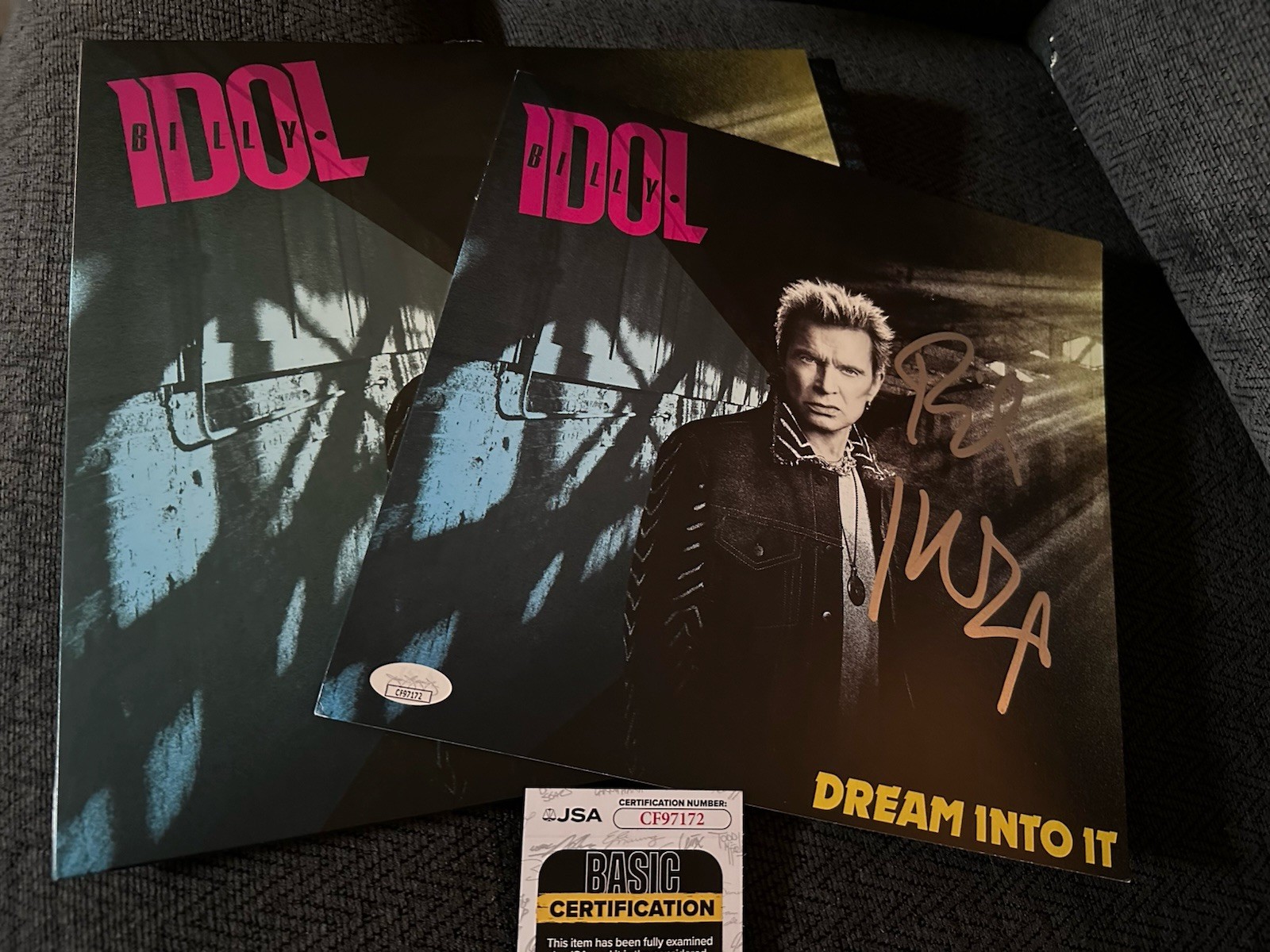 Billy Idol SIGNED Dream Into It Vinyl Record ALBUM Insert JSA Authenticated COA