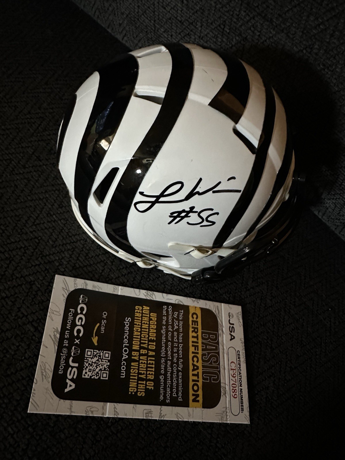 Logan Wilson Signed Cincinnati Bengals Mini Helmet PSA/DNA Authenticated COA