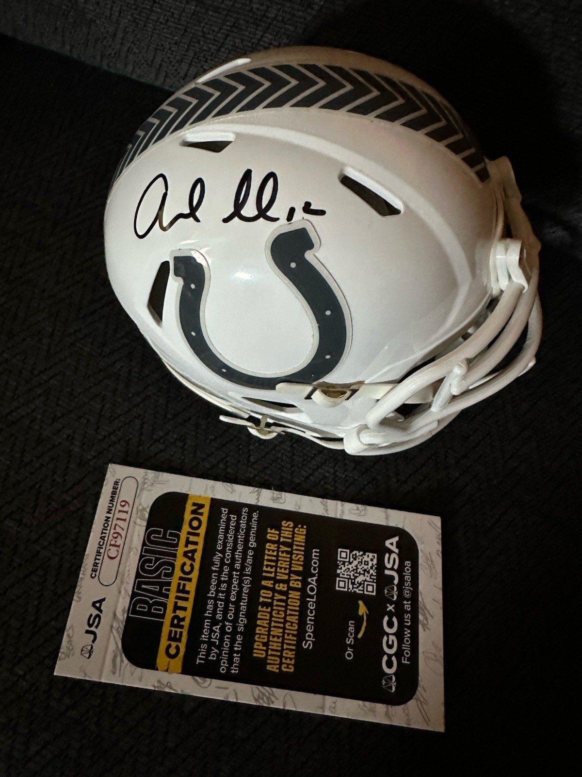 Andrew Luck Signed Indianapolis Colts Salute  Mini Helmet JSA Authentication COA