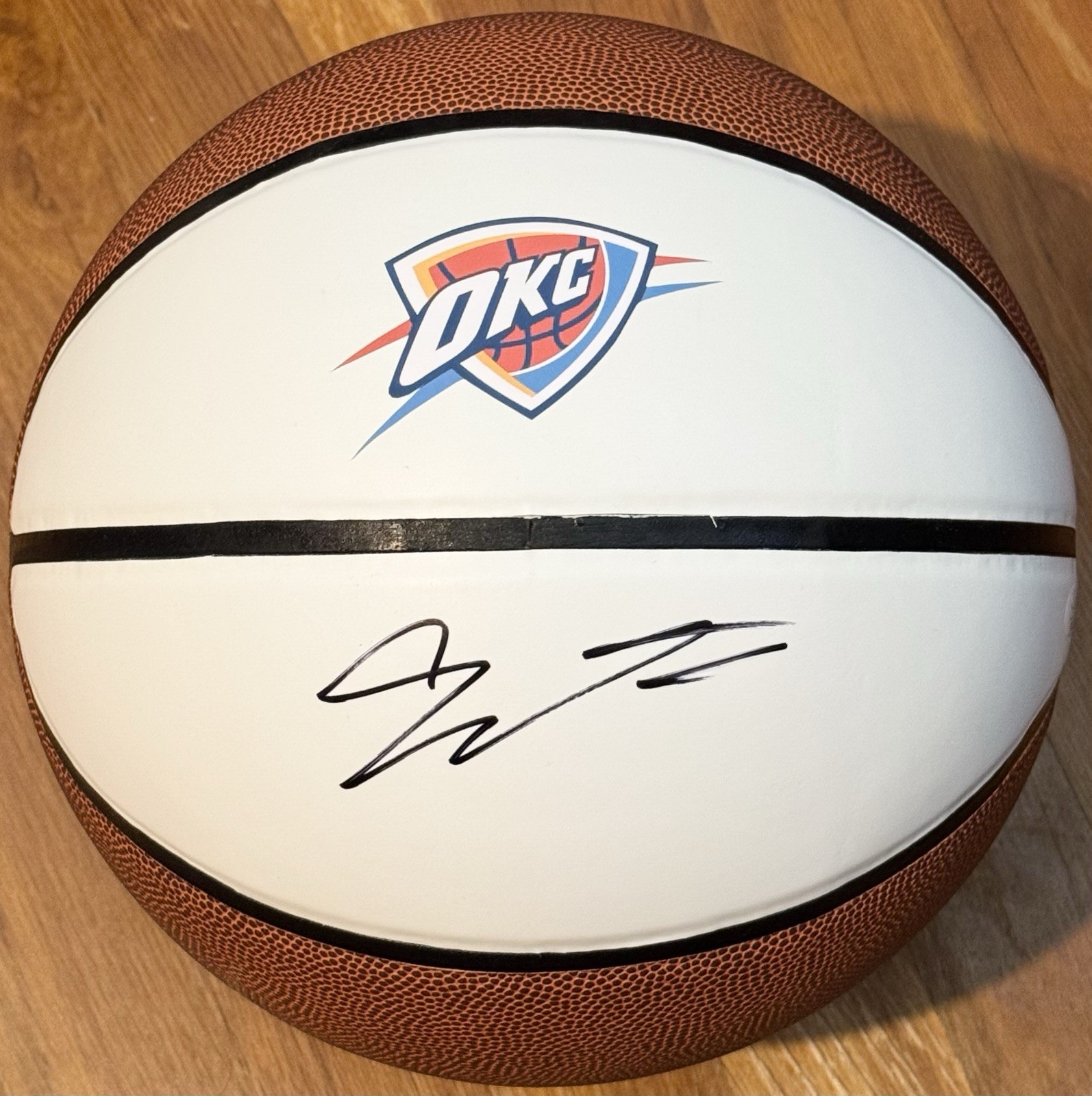 Jalen Williams Signed Autographed Oklahoma City Thunder Logo Basketball JSA COA