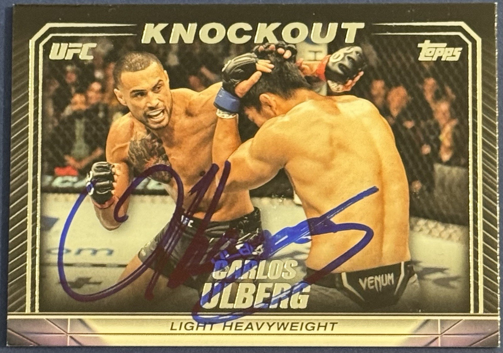 Carlos Ulberg Signed 2024 Knockout UFC Base Card BAS Beckett COA