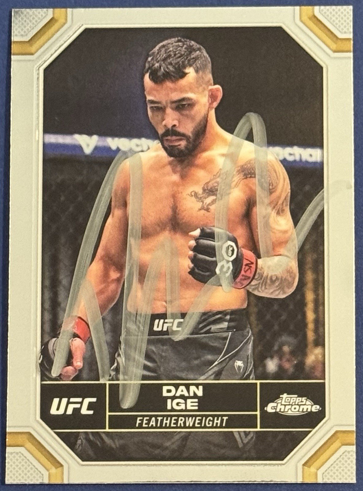 Dan Ige Signed 2024 Topps Chrome UFC Base Card BAS Beckett COA