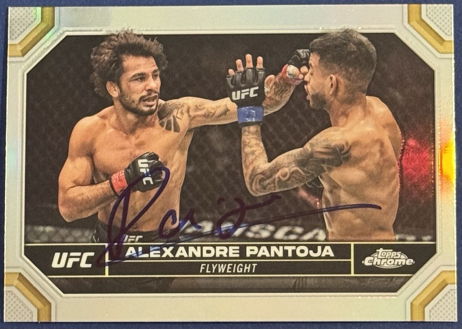 Alexandre Pantoja Signed 2024 Topps Chrome Refractor UFC Card BAS Beckett COA