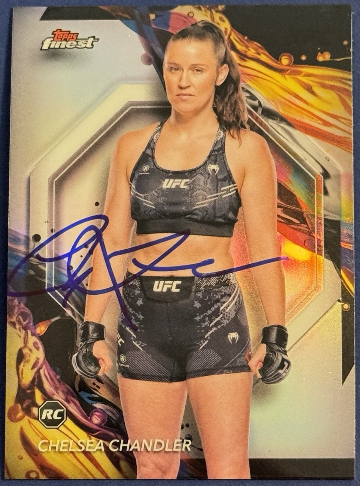 Chelsea Chandler Signed 2024 Topps Finest Uncommon Refractor Card BAS Beckett