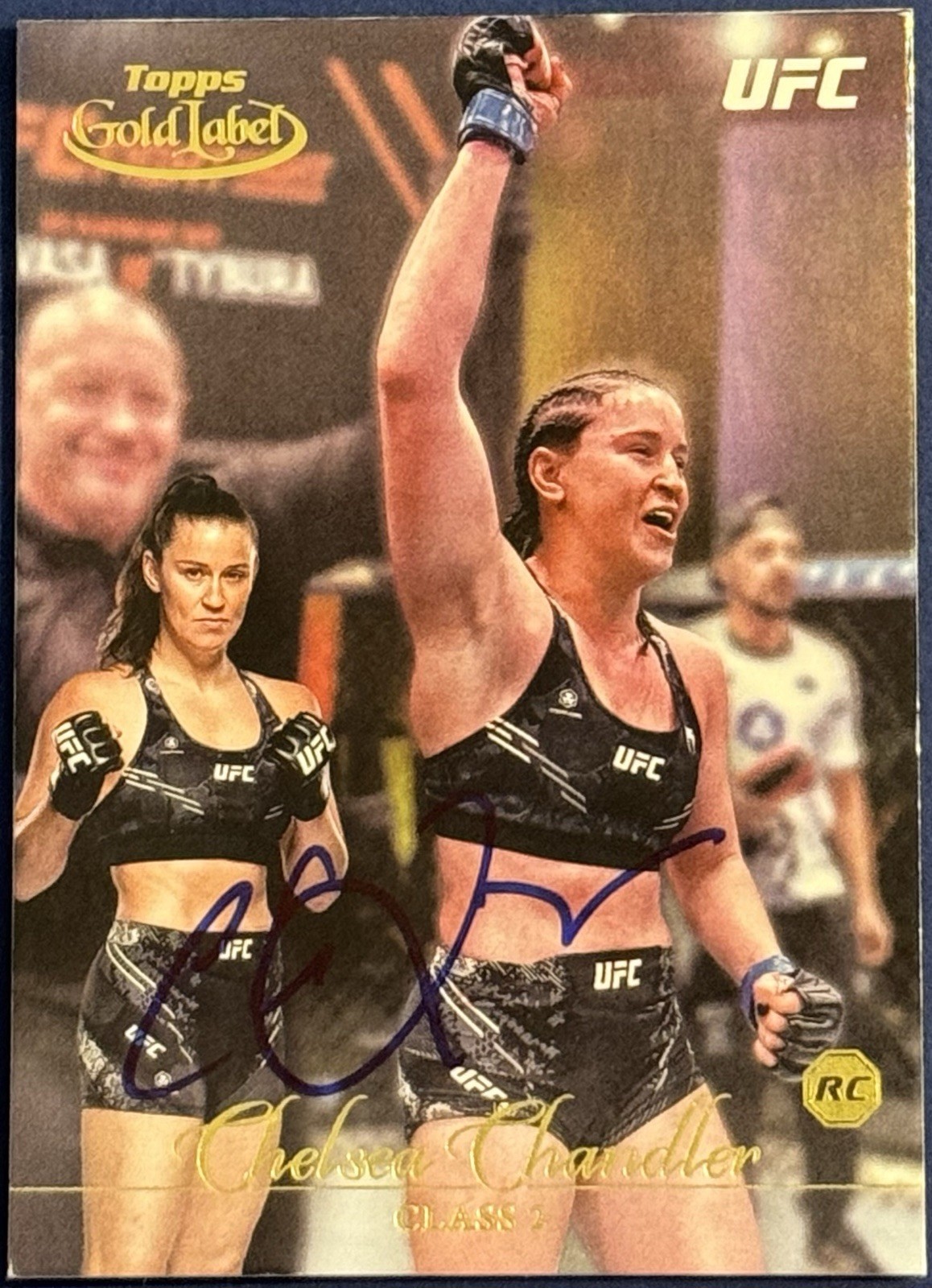 Chelsea Chandler Signed 2024 Topps Gold Label UFC Card BAS Beckett COA