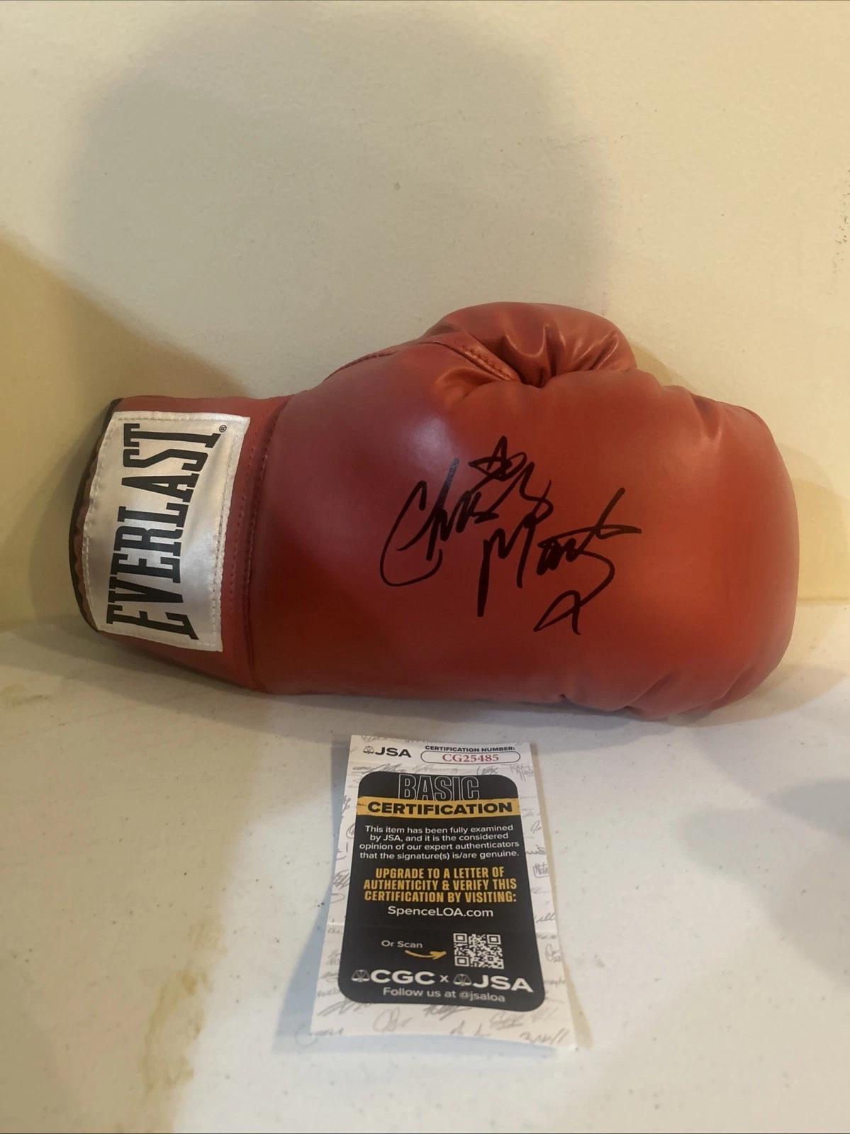 CHRISTY MARTIN SIGNED AUTOGRAPH EVERLAST BOXING GLOVE JSA COA HOF 2020