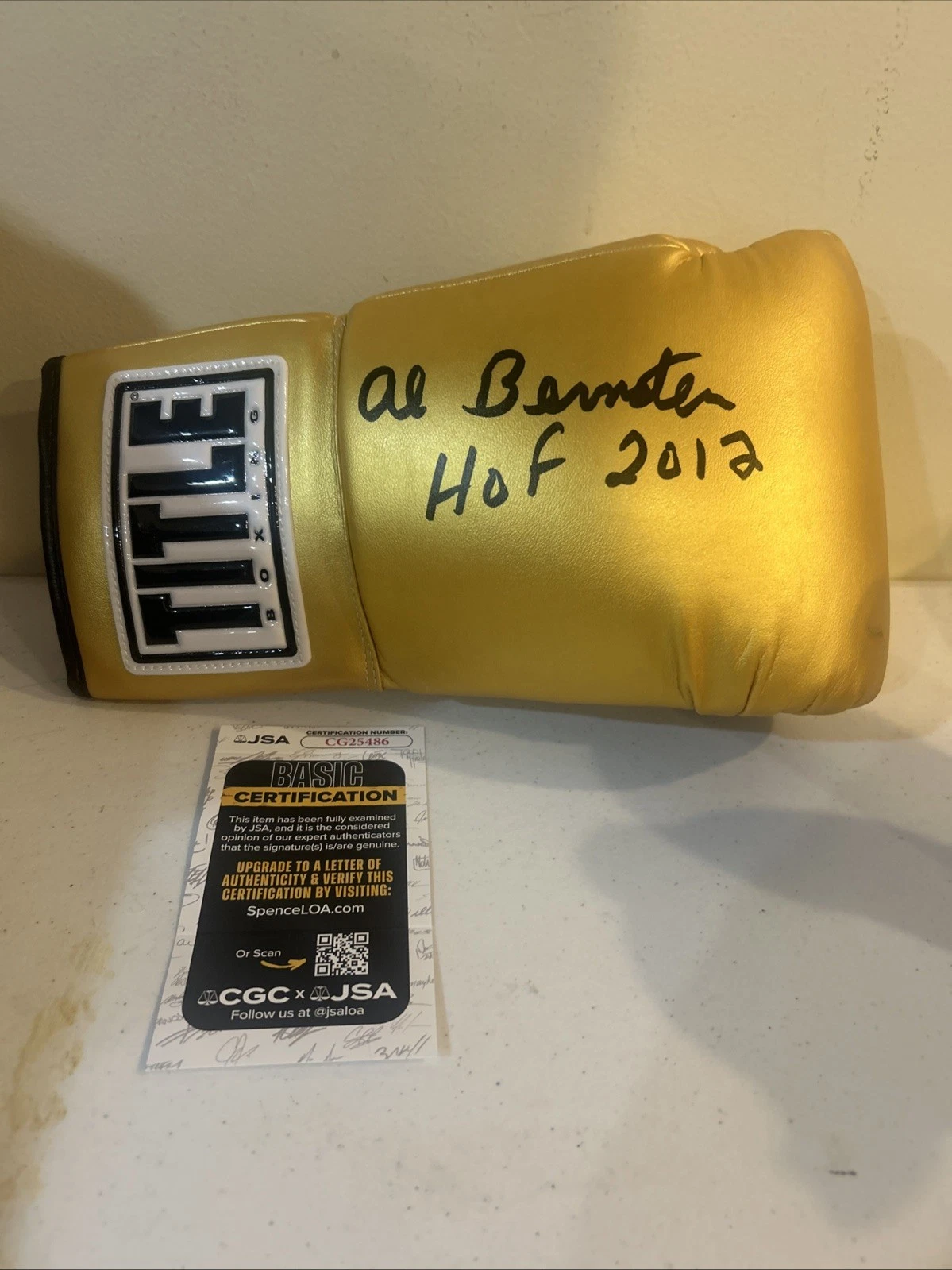 AL BERNSTEIN SIGNED AUTOGRAPH BOXING GLOVE JSA COA HOF ANNOUNCER
