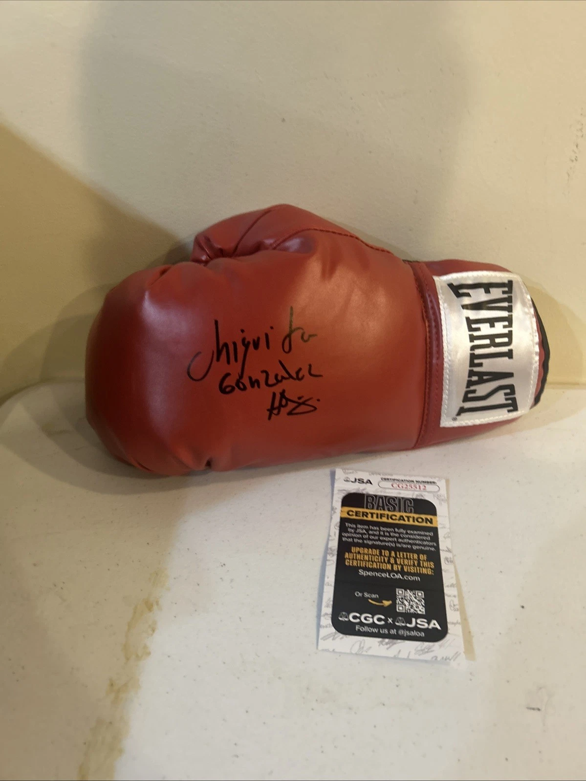 HUMBERTO CHIQUITA GONZALEZ SIGNED AUTOGRAPH EVERLAST BOXING GLOVE JSA COA HOF