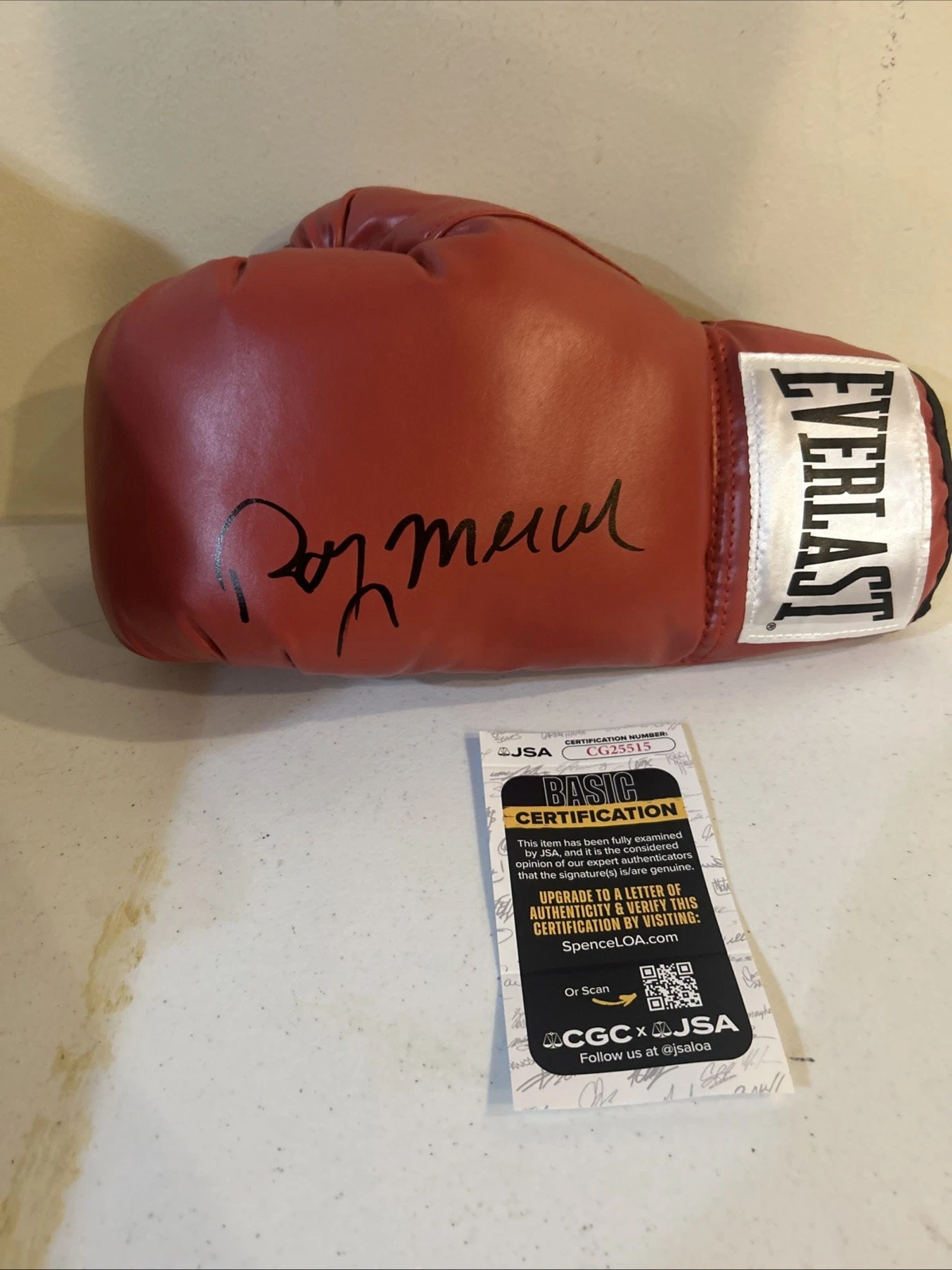 RAY MERCER SIGNED AUTOGRAPH BOXING GLOVE JSA COA OLYMPIC BOXER CHAMP 88 GOLD