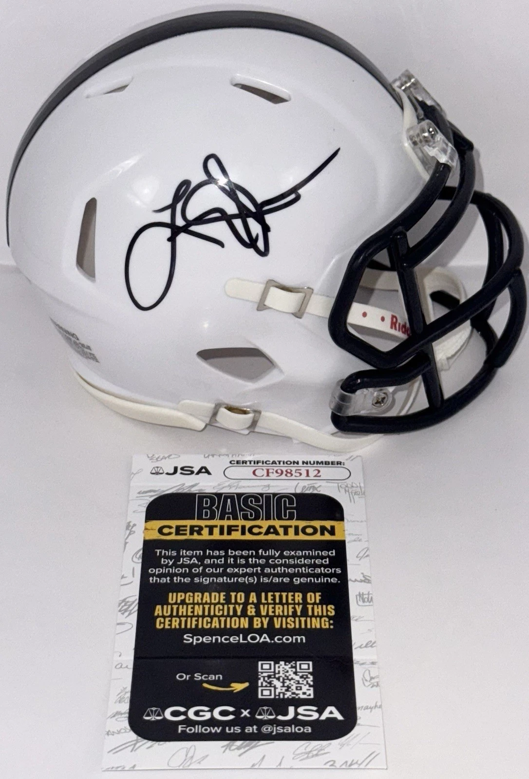 Larry Johnson Signed Autographed Penn State Nittany Lions Mini Helmet JSA COA