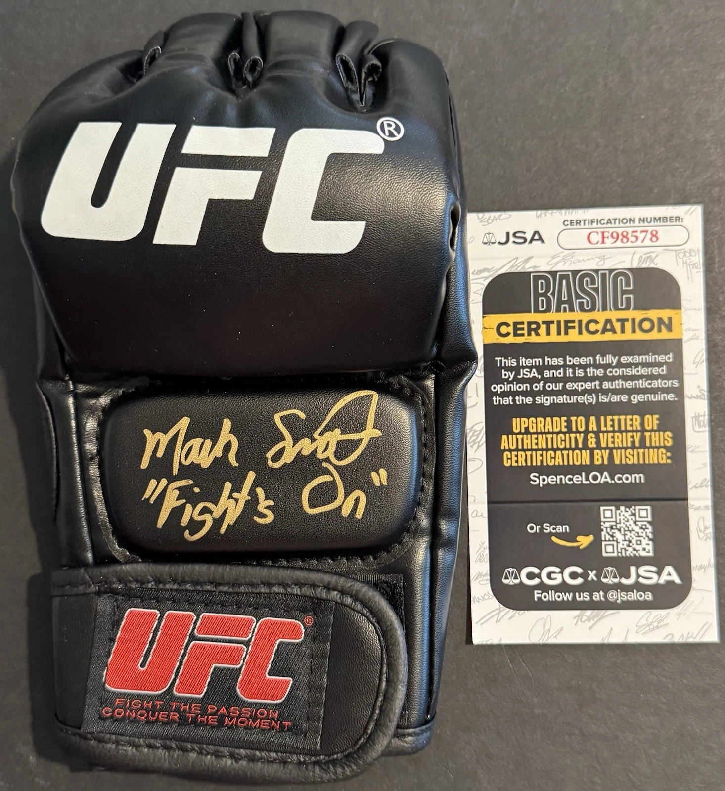 Mark D Smith Signed Autographed UFC Fight Glove JSA COA