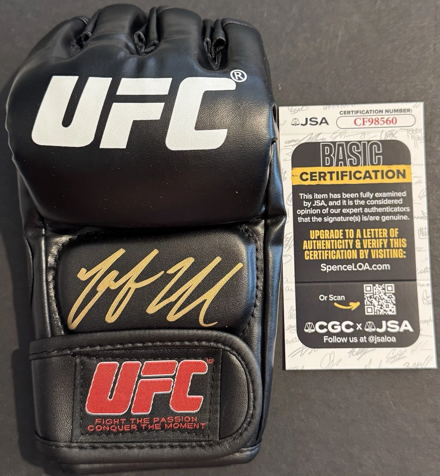 Youssef Zalal Signed Autographed UFC Fight Glove JSA COA