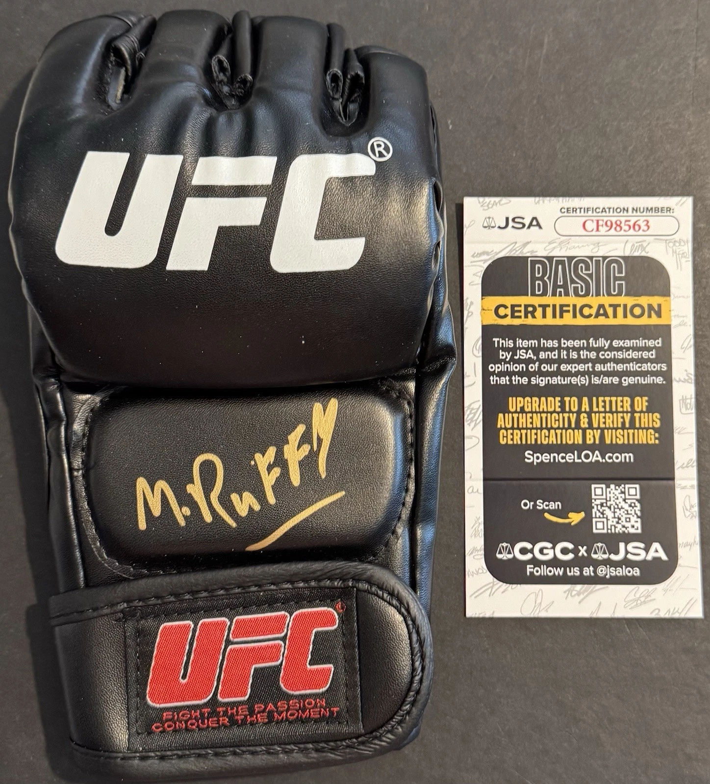 Mauricio Ruffy Signed Autographed UFC Fight Glove JSA COA One Shot Fight Nerds