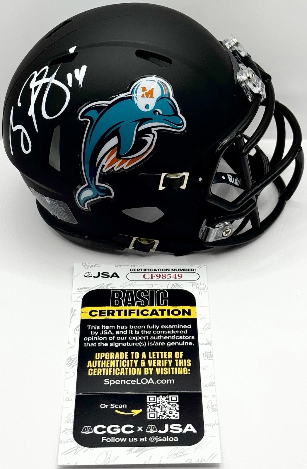 Ryan Fitzpatrick Signed Autographed Miami Dolphins Mini Helmet JSA COA