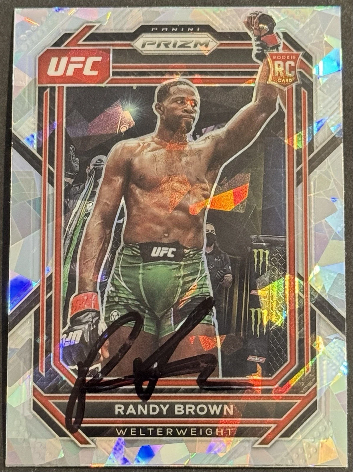 Randy Brown Signed Autographed 2023 Prizm Cracked Ice Base Card Beckett Coa