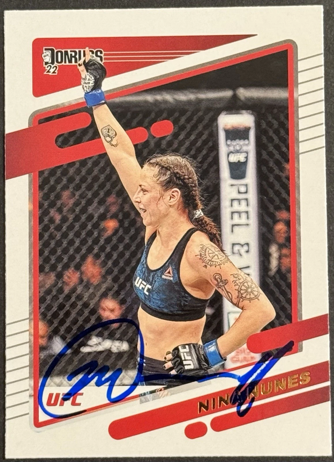 Nina Nunes Signed 2022 Donruss UFC Base Card BAS Beckett COA