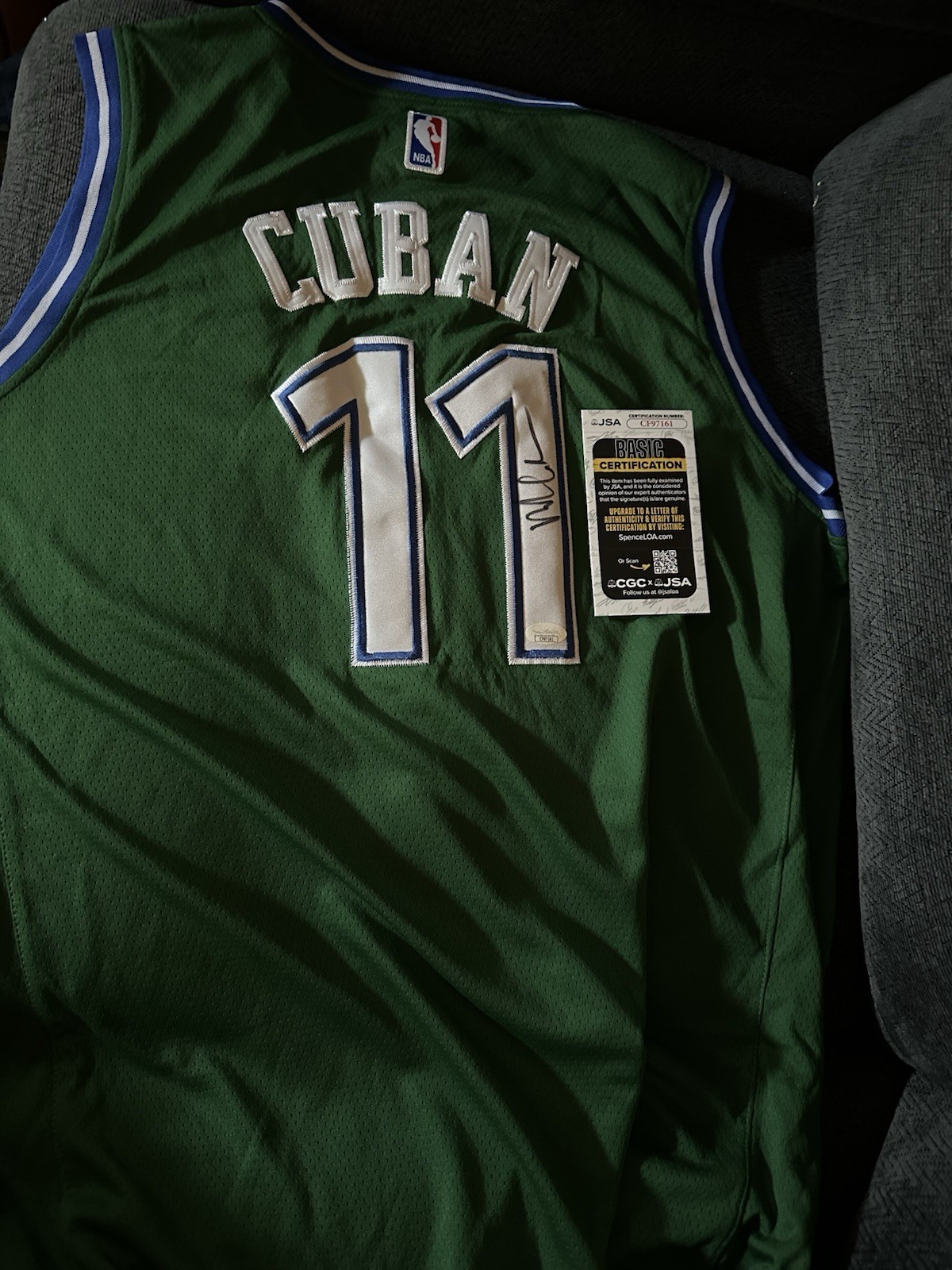 Mark Cuban SIGNED Mavs Jersey Stitched XL JSA Authentication COA '11 Champs