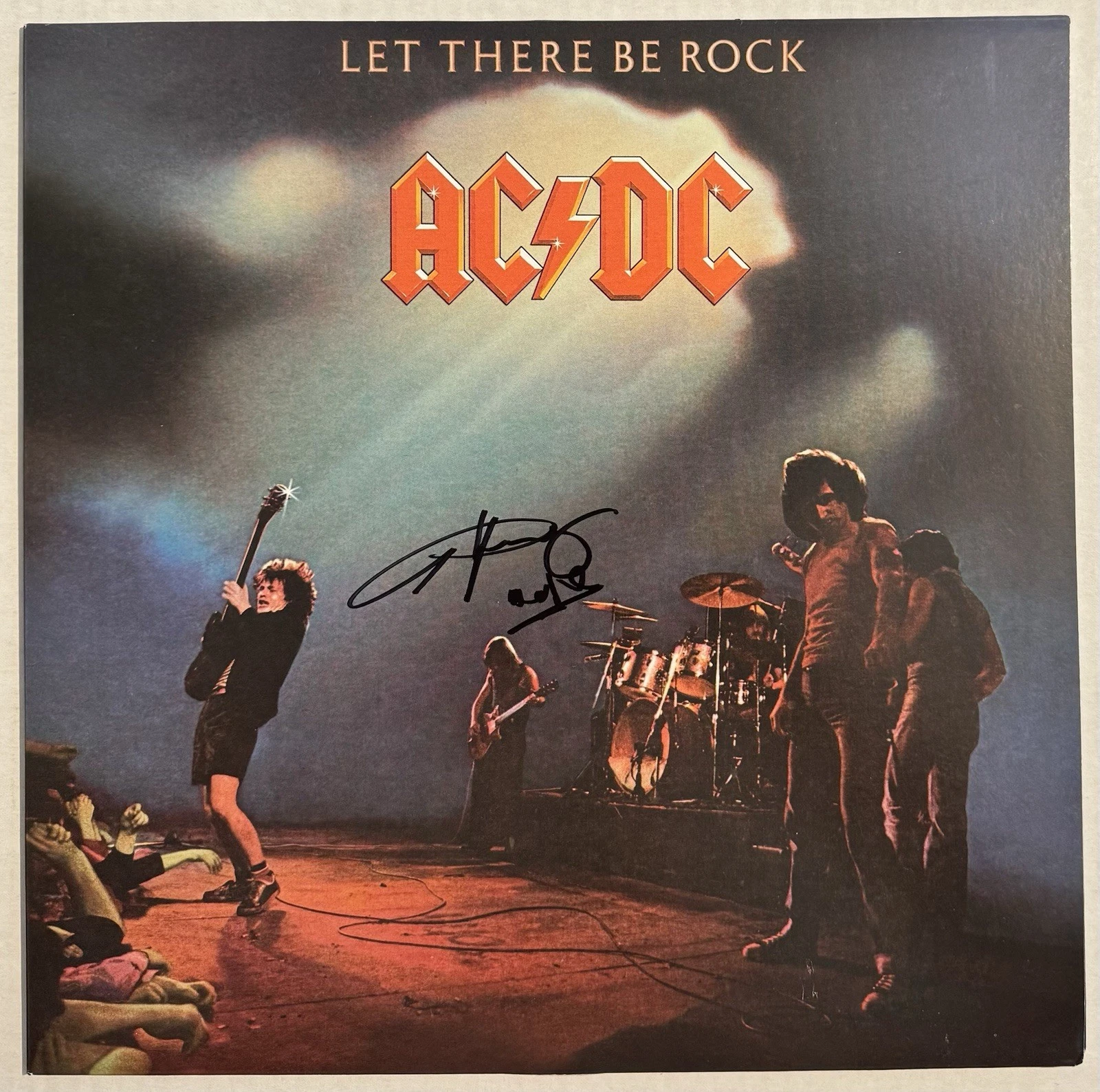 Angus Young Signed Autographed Let There Be ROCk AC/DC Vinyl Album Record JSA