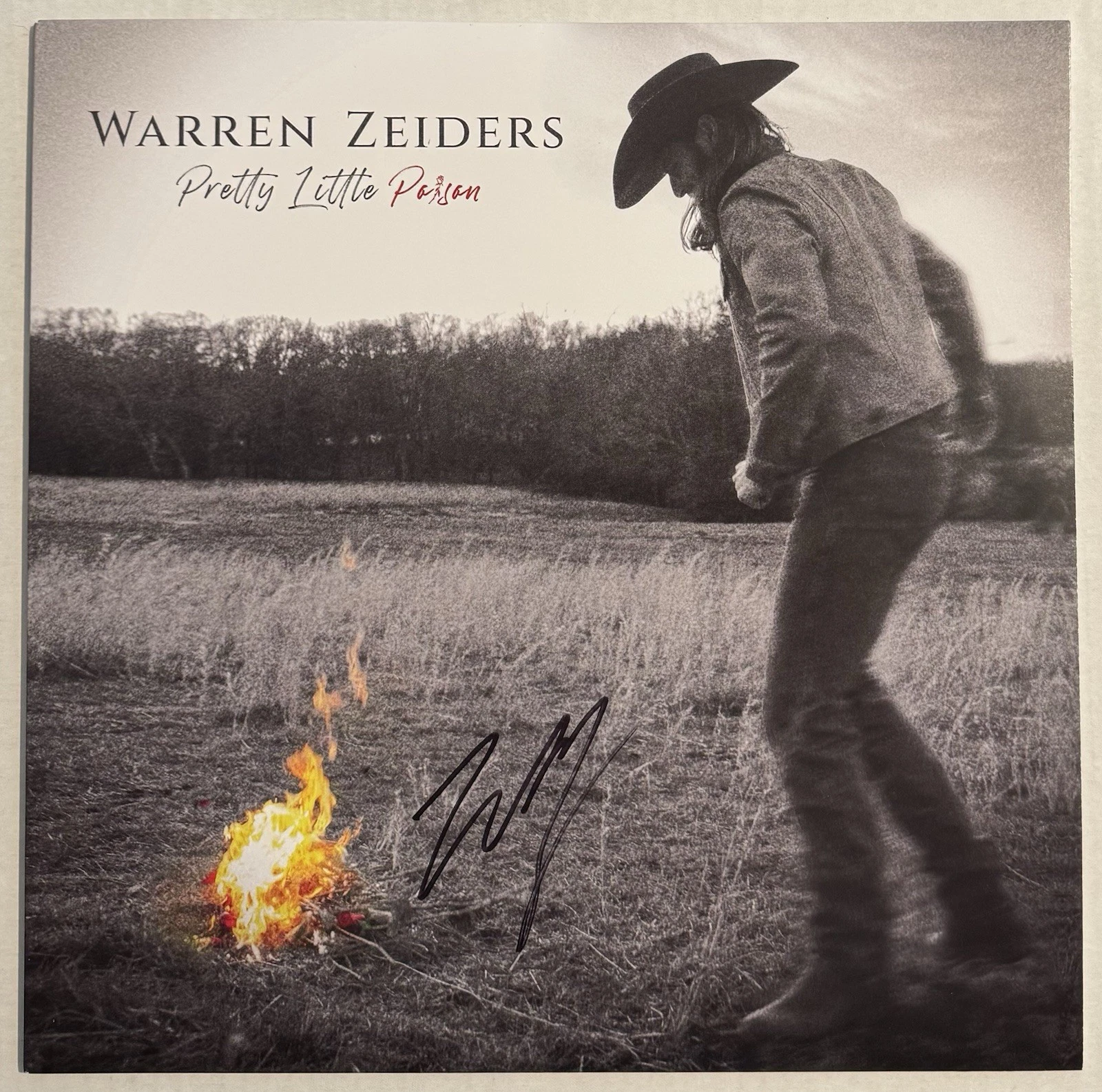 Warren Zeiders Signed Autographed Pretty Little Poison Vinyl Album Country JSA