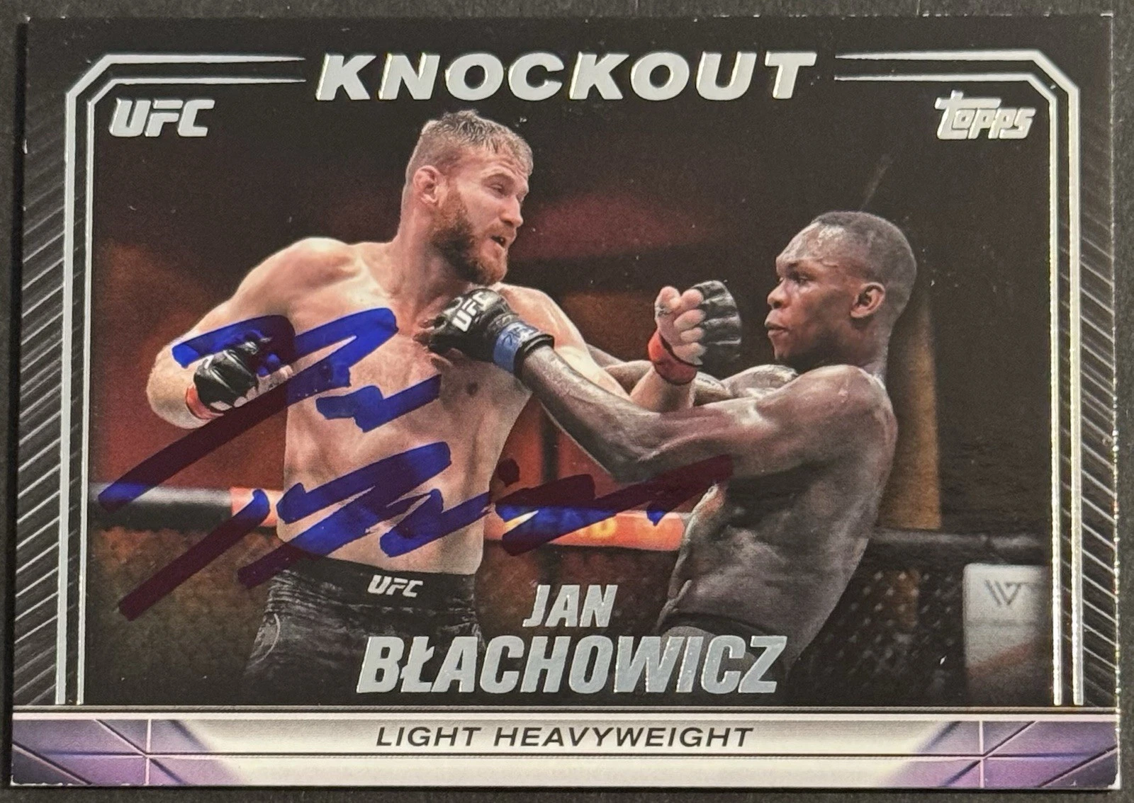 Jan Blachowicz Signed 2024 Topps Knockout Base UFC Card BAS Beckett
