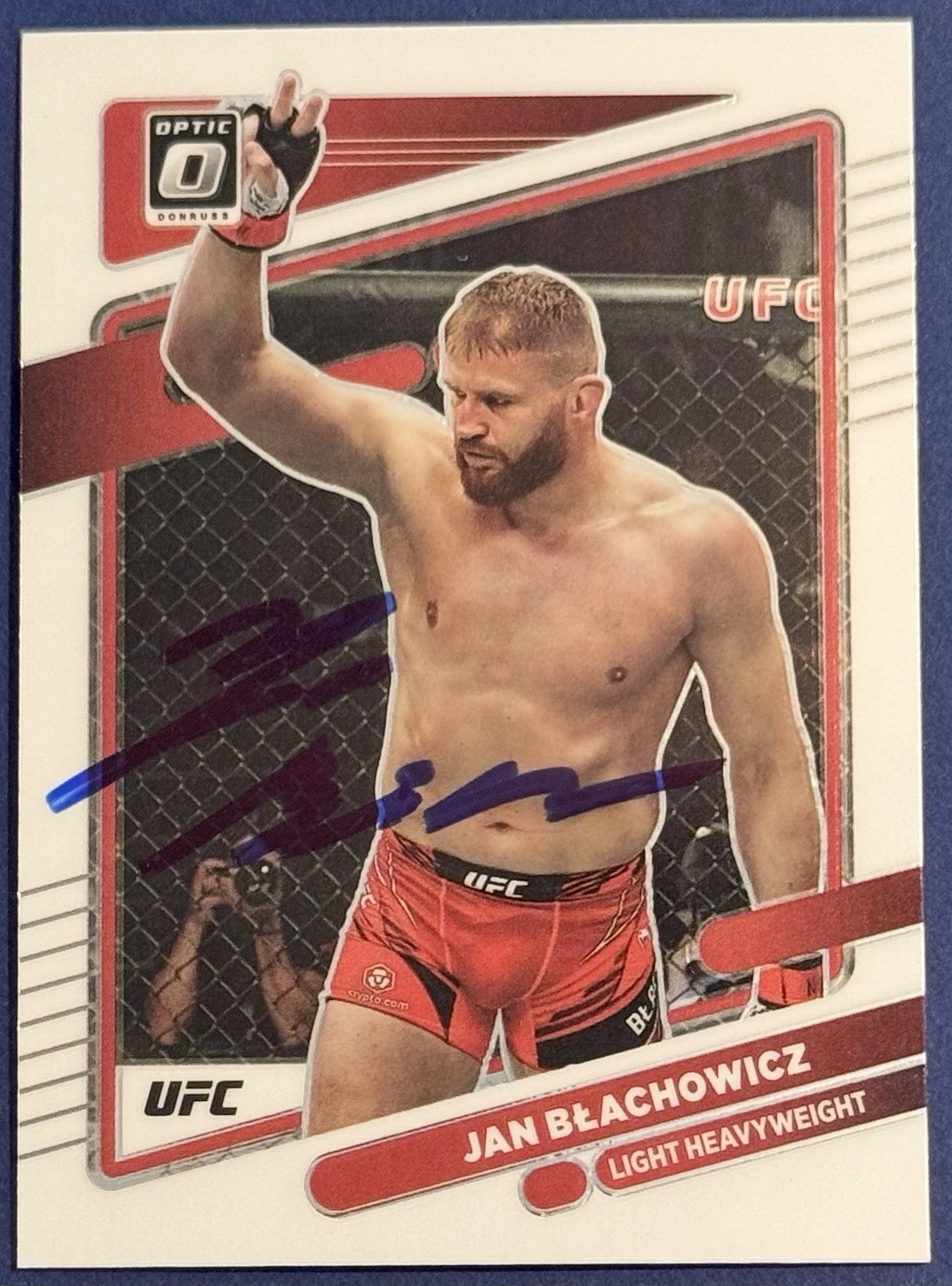 Jan Blachowicz Signed 2022 Donruss Optic Base UFC Card BAS Beckett