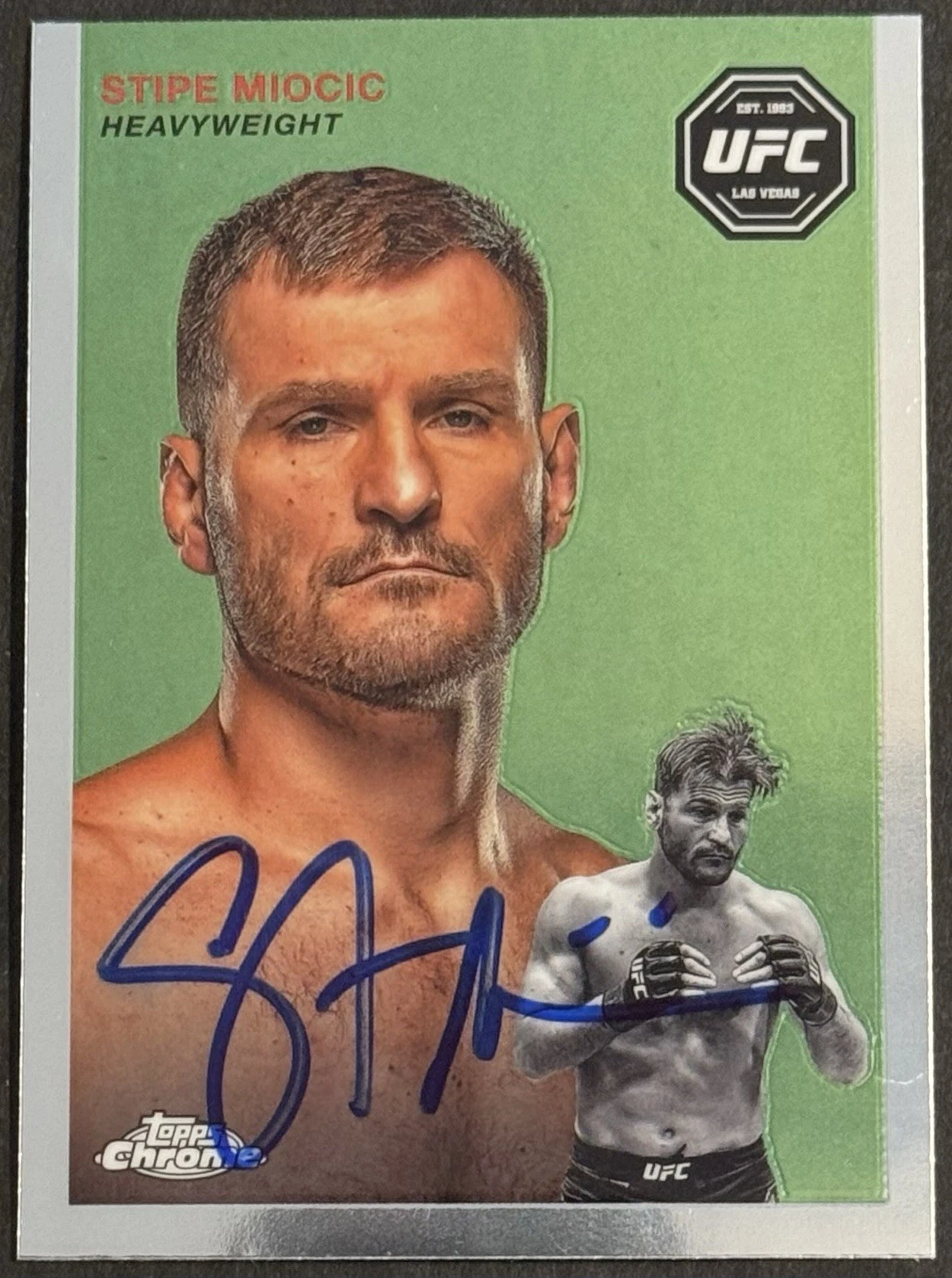 Stipe Miocic Signed 2024 Topps Chrome Retro 1954 UFC Card BAS Beckett COA
