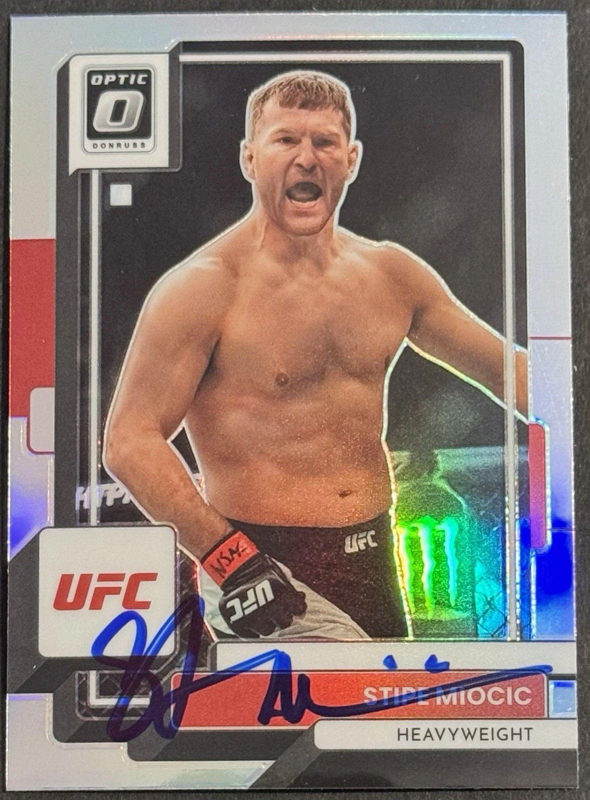 Stipe Miocic Signed 2023 Donruss Optic Silver Base UFC Card BAS Beckett COA