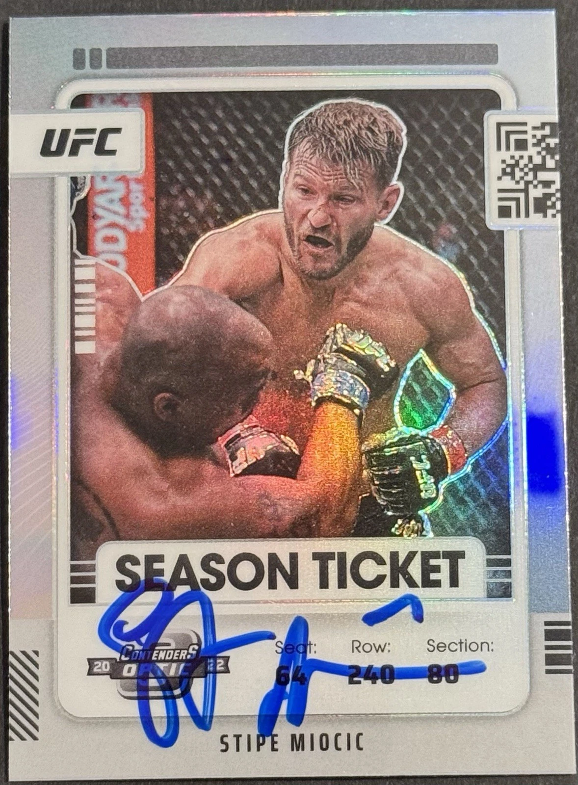 Stipe Miocic Signed 2022 Panini Chronicles Optic Base UFC Card BAS Beckett COA