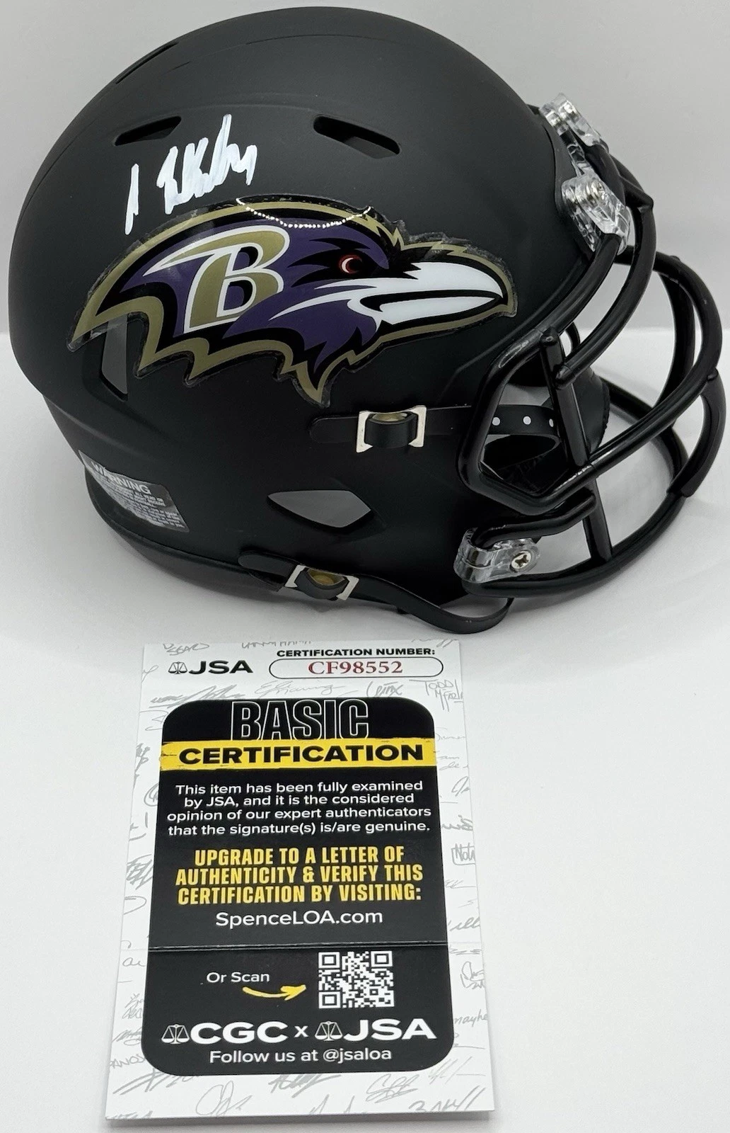 Isaiah Likely Signed Autographed Baltimore Ravens Mini Helmet JSA COA
