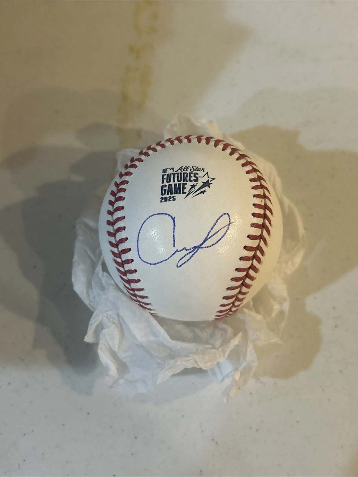 ANDREW PAINTER SIGNED AUTOGRAPH 2025 FUTURES GAME BALL COA ROMLB PHILLIES STAR